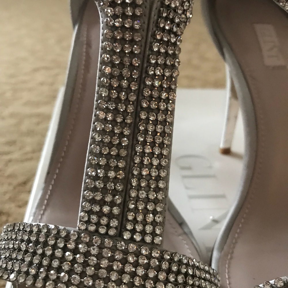 Beautiful Rhinestone silver heels. - Picture 5 of 5